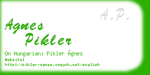 agnes pikler business card
